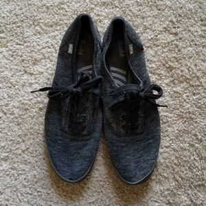 Grey/black wool Keds